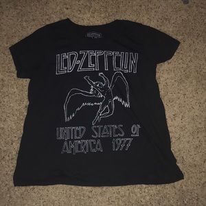 black led zepplelin t shirt